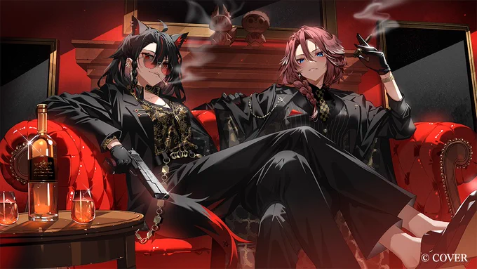 【お知らせ】 ホロライブ 黒上フブキ様 鷹嶺ルイ様 Cover 「マフィア(Mafia)」 MVイラストを担当させていただきました 重厚感のあるかっこいいMVで最高です!! ぜひご拝聴くださいませ!