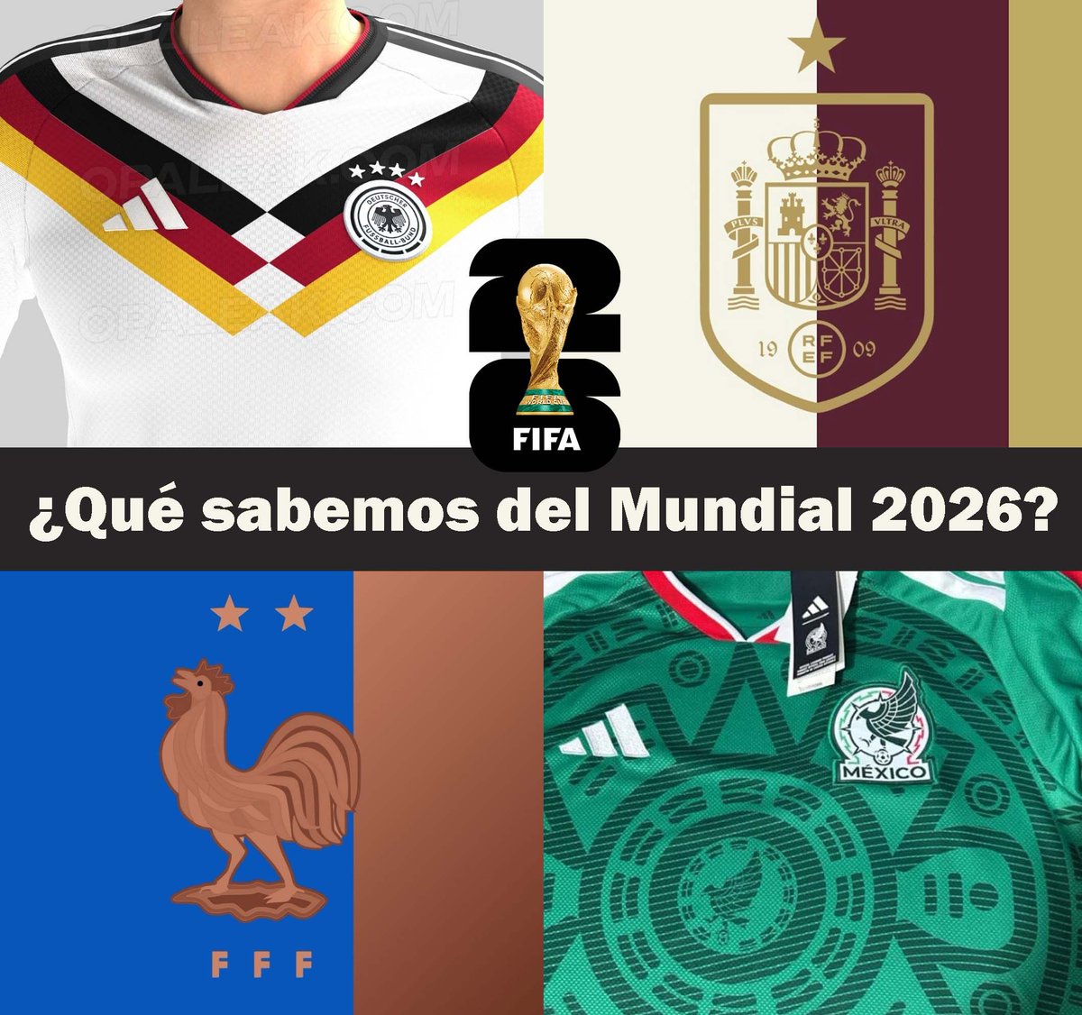 alejandromendo's tweet image. El Mundial 2026 será una fiesta de 40 días, con 3 organizadores y 48 invitados que disputarán 104 partidos en 16 sedes.

Sé lo que estás pensando:
eso son más de 90 camisetas

Aquí va un repaso *ligeramente especulativo* de los kits y las tendencias que vienen 🔜 🏆 🧵