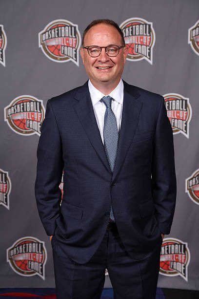Mike Greenberg (@espngreeny) on Twitter photo So proud of my longtime colleague and friend <a href="/wojespn/">Adrian Wojnarowski</a> as he takes his rightful place in basketball’s Hall of Fame. Woj worked as hard as anyone I ever met, and cared about the job in all the right ways. Way to go Woj, we couldn’t be happier for you. #basketballhalloffame So proud of my longtime colleague and friend <a href="/wojespn/">Adrian Wojnarowski</a> as he takes his rightful place in basketball’s Hall of Fame. Woj worked as hard as anyone I ever met, and cared about the job in all the right ways. Way to go Woj, we couldn’t be happier for you. #basketballhalloffame
