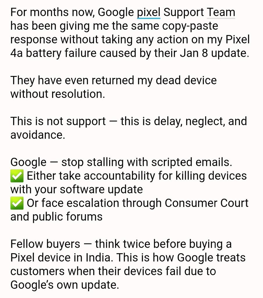 IChiragRaj's tweet image. @GoogleIndia @madebygoogle 
@jagograhakjago @GoI_MeitY @EconomicTimes @ndtv @androidauth @xdadevelopers 
#googlescam #ScamPixelUpdates