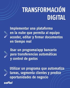 GEIC_DICE's tweet photo. #Softel apostando por la transformación digital: soluciones que van más allá de lo tecnológico, impulsan la eficiencia de las organizaciones y contribuyen al cuidado del #medioambiente al reducir el consumo de papel y recursos 🌱💻
#TransformaciónDigital #Innovación #SomosGEIC https://t.co/kN56SuTMF1