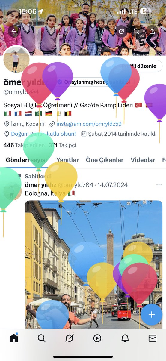 Bugün ki balonlar benim için🥳