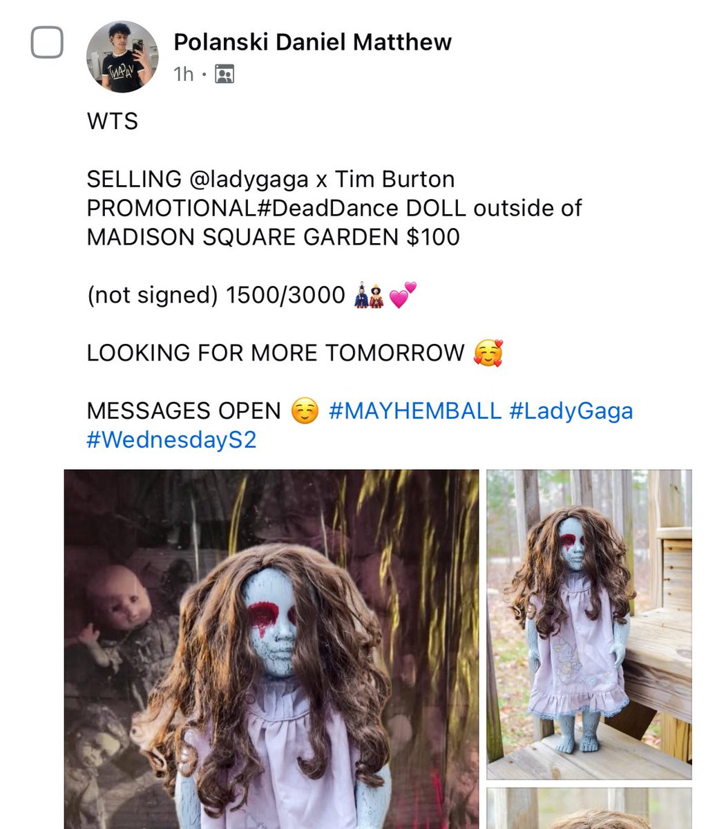 Fans are already selling the porcelain Dead Dance dolls 🥲 imagine getting something for FREE then having the audacity to sell it?!?! give it to someone who’ll actually treasure it 🥴