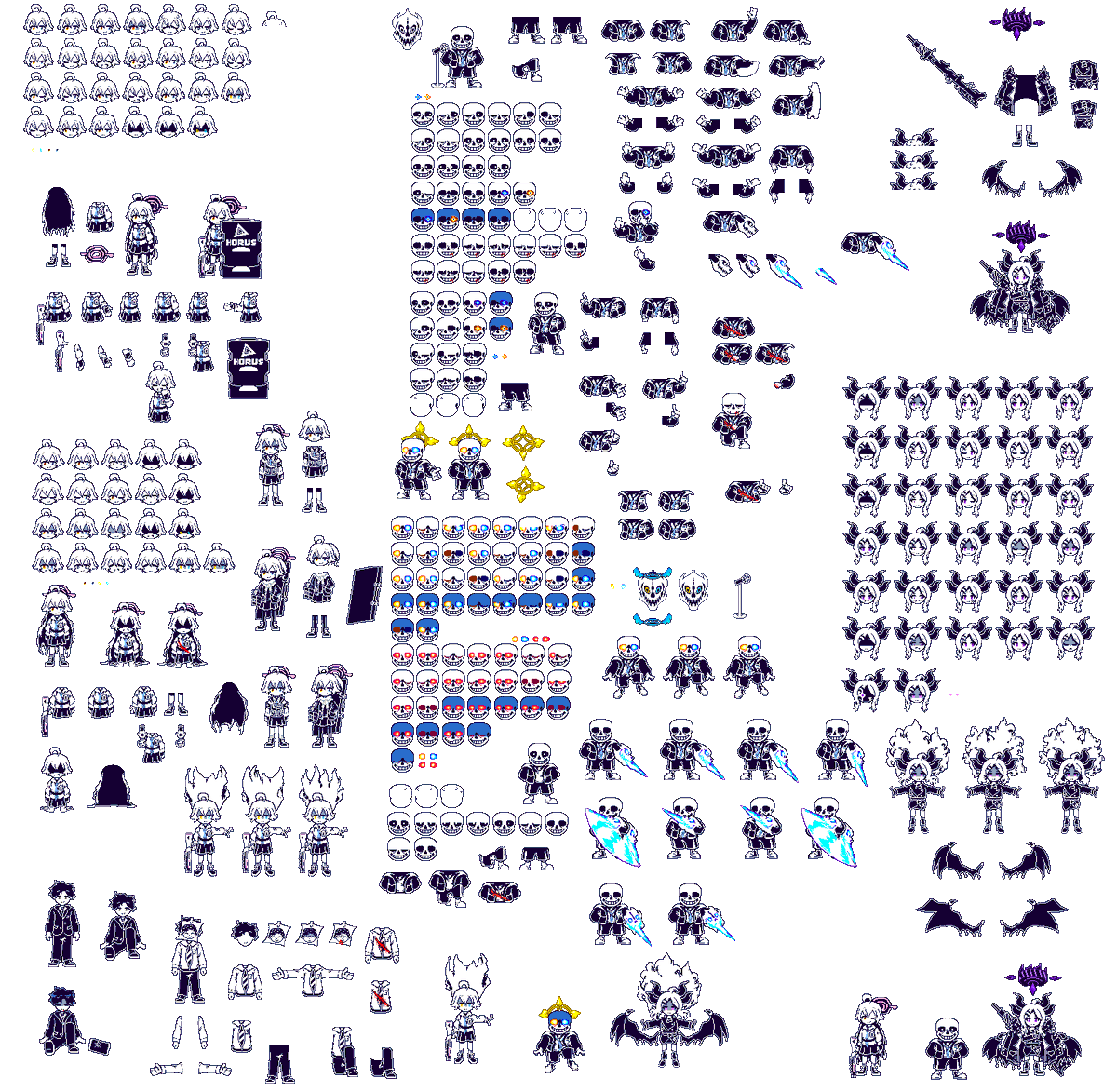 UnderTaleZY's tweet photo. Blue Archive Aoharu Trio 
public sprite https://t.co/4UpzYvReZl