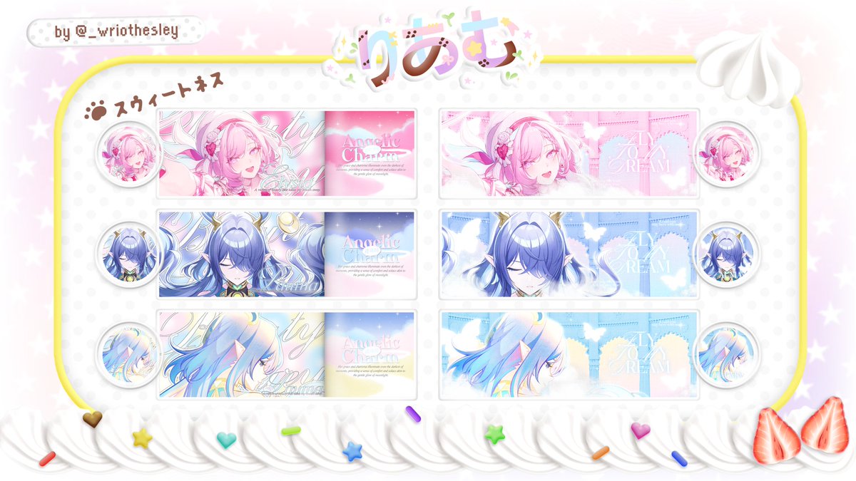 _wriothesley's tweet image. Any interactions will be appreciated! 

Hai semua, aku bawa layout Elysia dan Lauma art baru nih. Untuk price sudah tertera di ALT yaa, bisa diambil langsung ke DM yaw. Yuk jajann! 😋☝

#zonauang