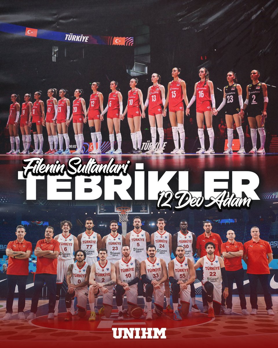 Milli gururumuz!

Basketbol ve Voleybol Milli Takımlarımızı göstermiş oldukları mücadele, emek ve başarıdan dolayı yürekten tebrik ediyoruz. Sizlerin azmi ve alın teri bizlere her zaman ilham kaynağı oluyor.

Her branşta, her sahada AY-YILDIZ parlasın!
#MilliTakım #ÜNİHM