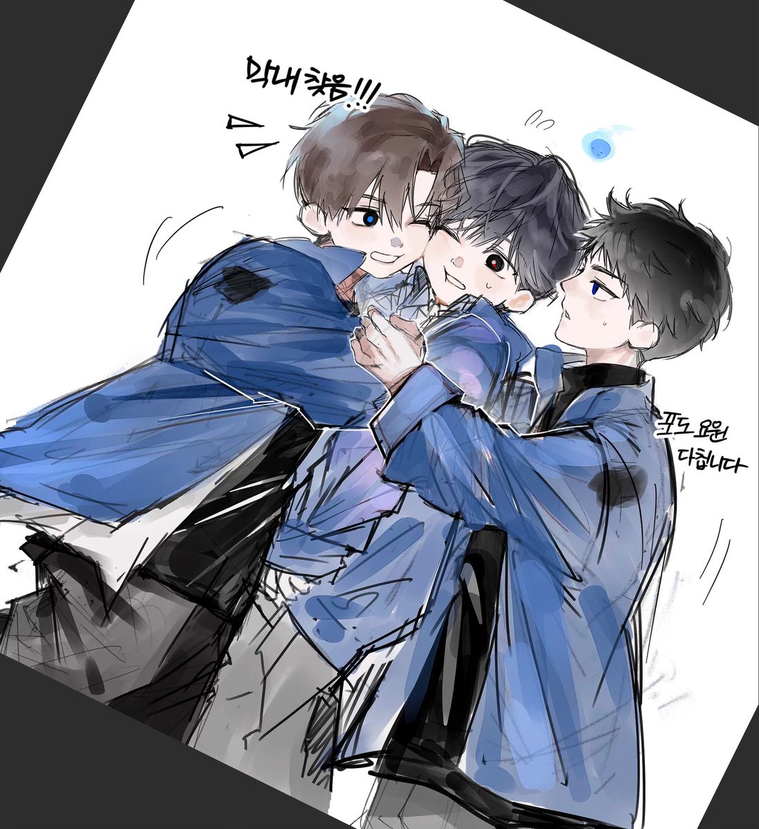 chchooxo0's tweet photo. 어려진 현무팀 https://t.co/KGgfXwAHYB