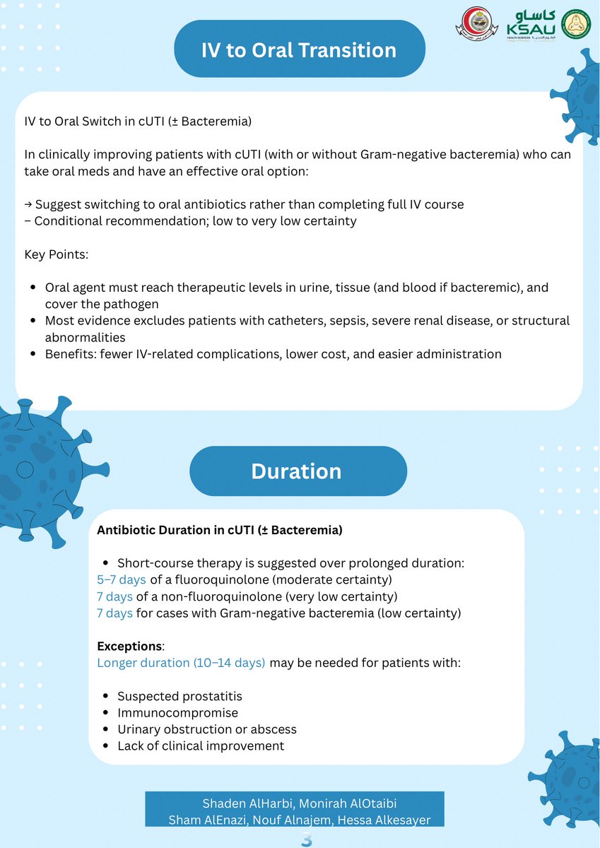 KSAU_HS_COP's tweet image. Highlights from UTI IDSA 2025 🚑💊

💡 Done by #APPE students: Shaden AlHarbi, Monirah AlOtaibi, Sham AlEnazi, Nouf Alnajem, Hessa Alkesayer
📋 Supervised by: Dr. Maram Aldowsri

#KSAU_HS_COP