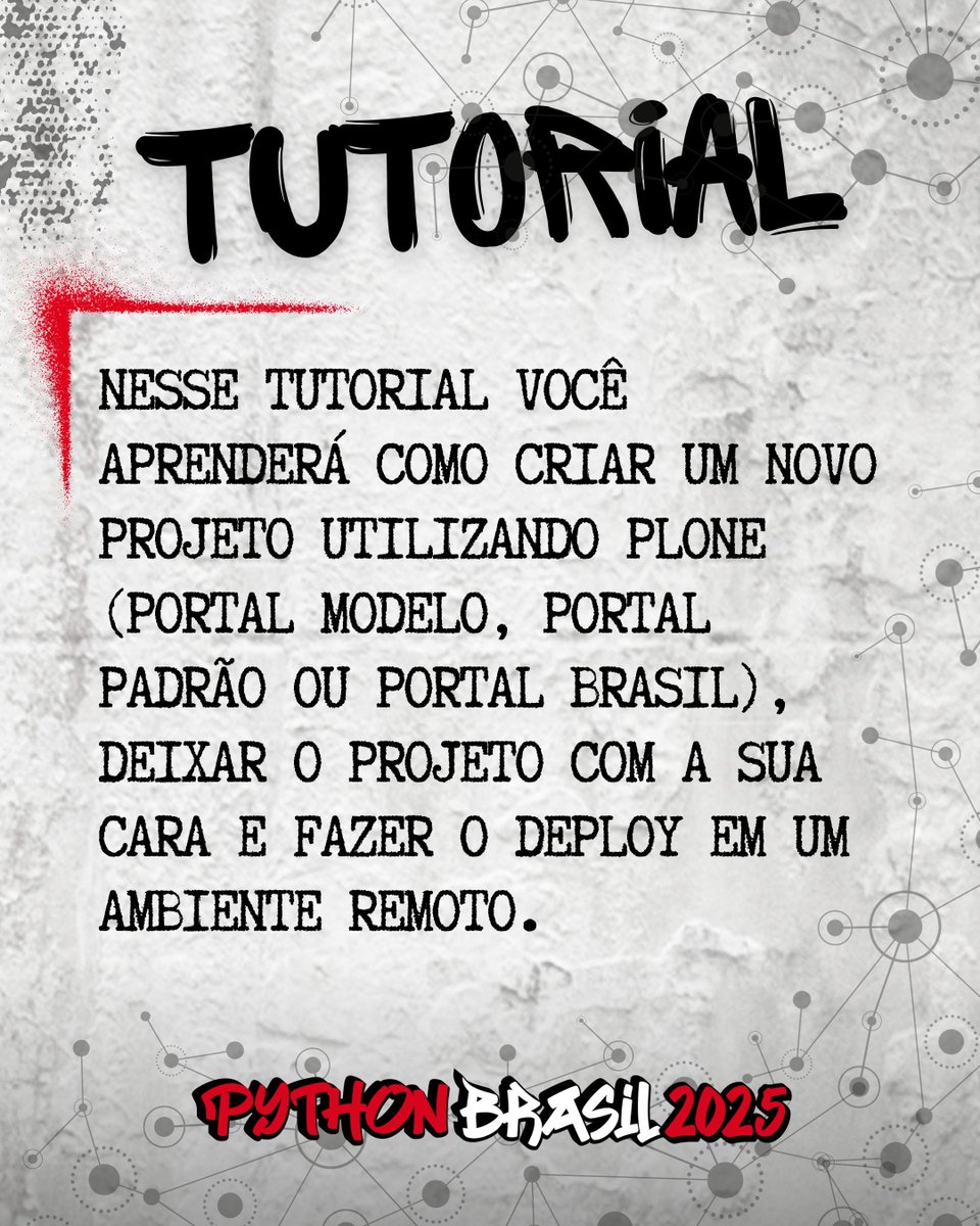 pythonbrasil's tweet image. Tutorial
Da idéia ao deploy com Plone - Érico Andrei
Você aprenderá como criar um novo projeto utilizando Plone (Portal Modelo, Portal Padrão ou Portal Brasil), deixar o projeto com a sua cara e fazer o deploy em um ambiente remoto.
#python #bolhadev #pythonbrasil #pybr2025