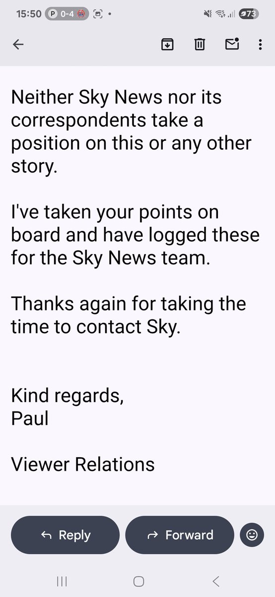 TallyCat π¬π§πΉπΊπ¦ (@tallycat8) on Twitter photo Well, strangely I have just received a response from Sky.
It appears what they are saying is they can say anything then scurry back saying they have no actual position on what they say.
Utterly bizarre and deeply unsettling.
<a href="/SciTechgovuk/">Department for Science, Innovation and Technology</a>
<a href="/DCMS/">Department for Culture, Media and Sport</a>
x.com/TallyCat8/stat⦠Well, strangely I have just received a response from Sky.
It appears what they are saying is they can say anything then scurry back saying they have no actual position on what they say.
Utterly bizarre and deeply unsettling.
<a href="/SciTechgovuk/">Department for Science, Innovation and Technology</a>
<a href="/DCMS/">Department for Culture, Media and Sport</a>
x.com/TallyCat8/statβ¦