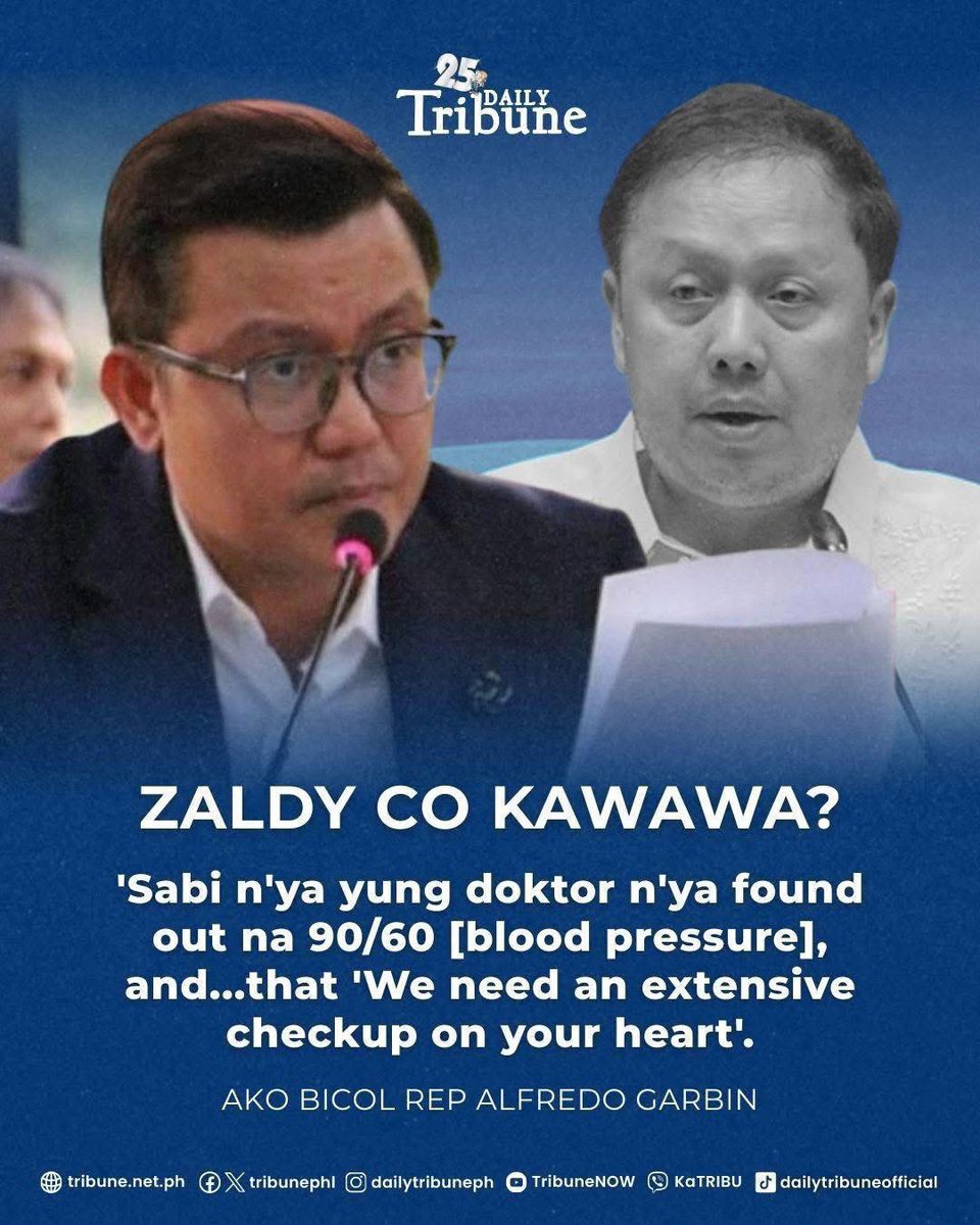 totoheart's tweet image. He has a heart?
Maybe true or maybe not but the people do not want Zaldy Co lying in a hospital bed.
They want him lying under oath…
#zaldyco #FloodControlProjects