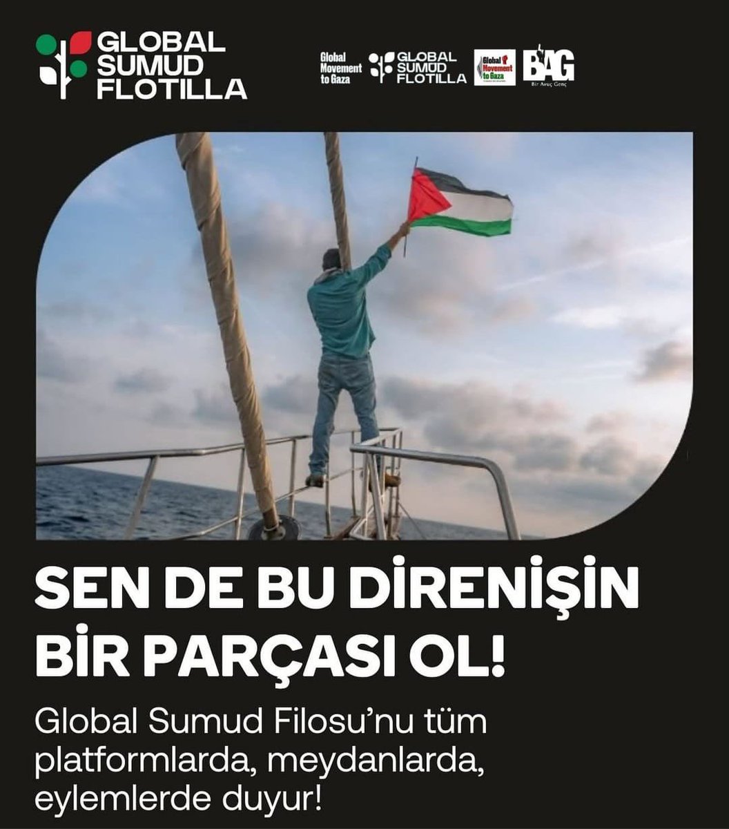 biravucgenc's tweet photo. #GlobalSumudFlotilla  #GlobalMovementtoGaza 
#SumudForGaza 
#SumudFilosu https://t.co/dh1CrndLKa