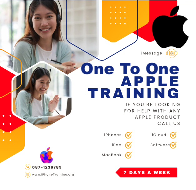 YouriPhone6's tweet photo. Are you looking for help with an Apple device? Problems with iCloud? Syncing problems? New to Apple and need training? We offer bespoke training. €45 for 2 hours. Call us 7 days a week 0871236789 https://t.co/m2xUhKvOPV