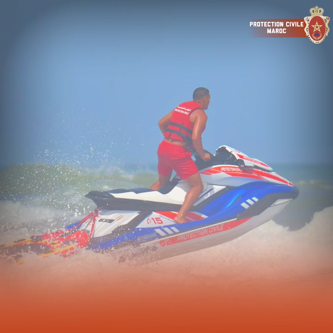 تقوم فرق الوقاية المدنية بتجيتسكي بدور حيوي في عمليات الإنقاذ البحري، خصوصًا في فترات الصيف.  
تُمكنهم هذه الوسيلة من الوصول السريع إلى الغرقى في عرض البحر، مما يُسهم في إنقاذ الأرواح في الوقت المناسب.  
تجيتسكي يُستخدم أيضًا لمراقبة الشواطئ وتفادي وقوع حوادث الغرق.