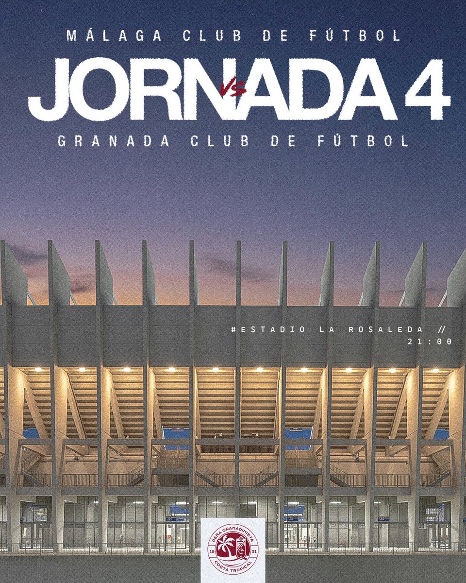 ¡Hoy no es día de partido, hoy es día de #OnTour! El <a href="/GranadaCF/">Granada CF ❤️⚪️</a>  se enfrenta al <a href="/MalagaCF/">Málaga CF</a> en La Rosaleda. 
❤️🤍❤️🤍