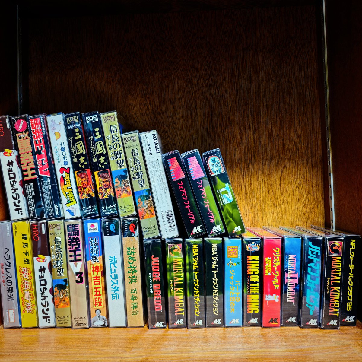 ゲームボーイ大箱系を片っ端からパッケージをキョウカちゃん
アクレイム系の中型と、縦長の大型のキョウカちゃんを25枚ずつゲットしたものの、早くも大型の不足が見えてきている。たぶんというか、絶対にたりない。。大箱ってこんな種類あったのかと驚いてる
#レトロゲーム 
#ゲームボーイ