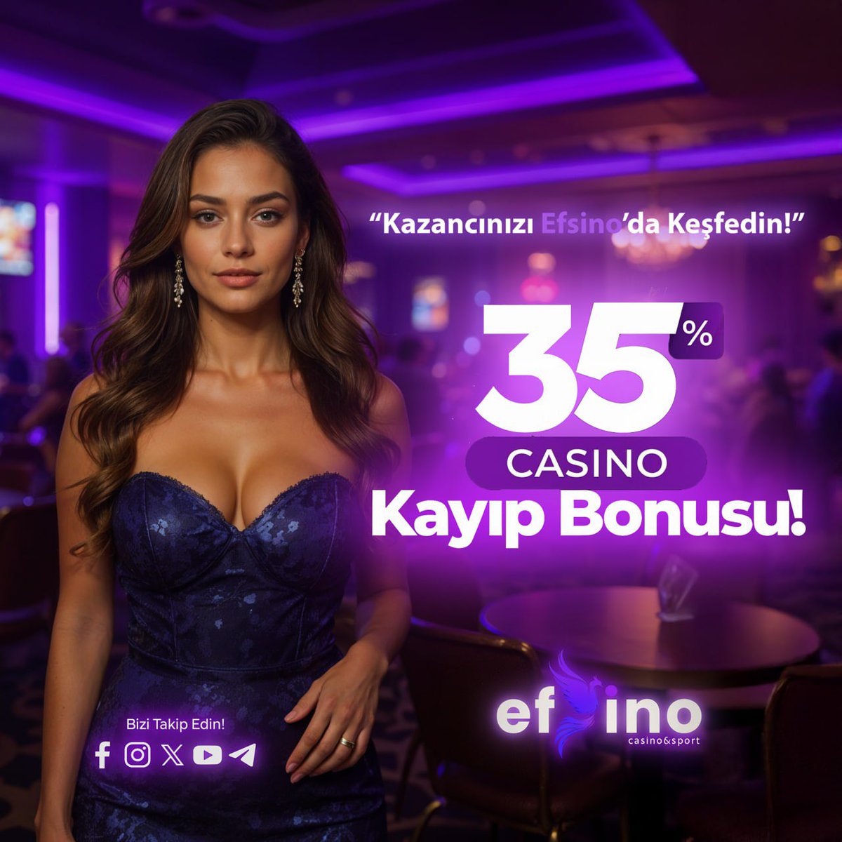 Efsino'da kayıplarınıza şık bir dönüş var! 

Casino tutkunlarına özel %35’e varan Kayıp Bonusu ile heyecan kaldığı yerden devam ediyor.

Kazancınızı artırın, kayıplarınızı Efsino ile telafi edin.

Efsane Casino, Güvenilir Deneyim!

Güncel Giriş: kisa.link/mWzAH