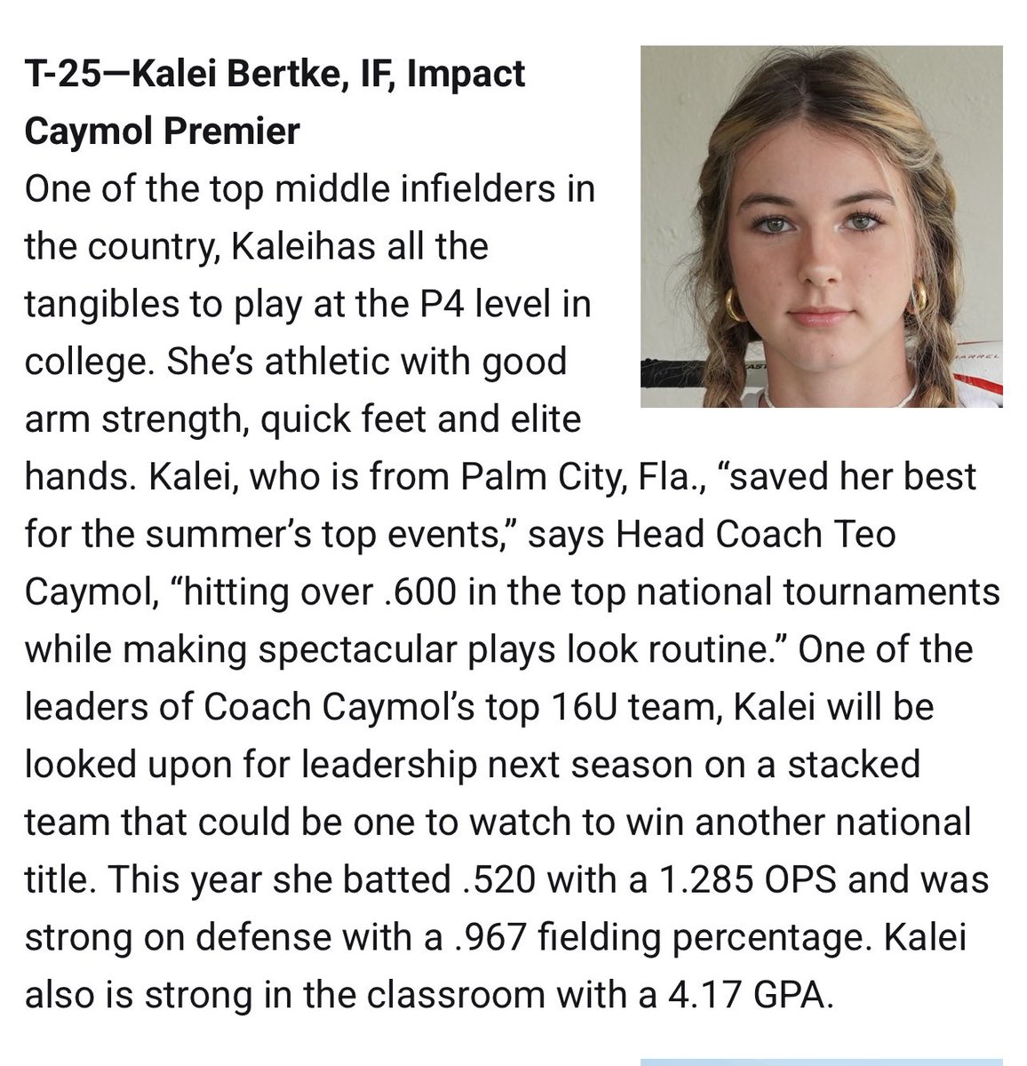 Kalei Bertke (@KaleiBertke2027) / Posts / X