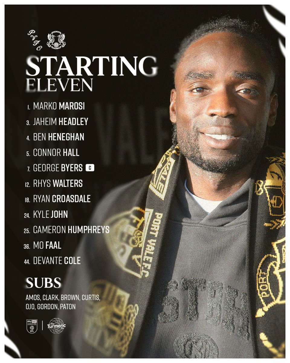 Port Vale FC (@officialpvfc) on Twitter photo TEAM NEWS π°
This is how the Valiants line up this afternoon, including a full debut for Devante Cole!
#PVFC | <a href="/TheTurmericCo/">The Turmeric Co.</a> TEAM NEWS π°
This is how the Valiants line up this afternoon, including a full debut for Devante Cole!
#PVFC | <a href="/TheTurmericCo/">The Turmeric Co.</a>