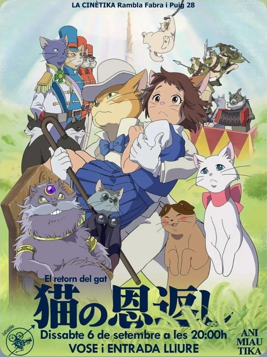 Avui a les 20h, a <a href="/LaCinetika/">La Cinètika</a> de Fabra i Puig, El retorn del Gat.

Entrada lliure!