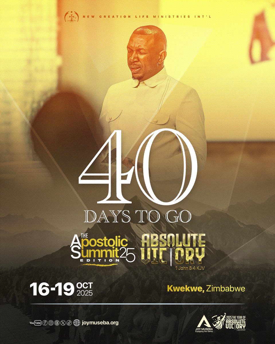 JoyMuseba's tweet photo. I have been earnestly praying, and it is now confirmed that the God I serve will meet and transform everything that pertains you at the place of encounter.
The Apostolic Summit 2025!
#ApostolicSummit2025
#AbsoluteVictory
#JoyMuseba #MaryMuseba https://t.co/LAdpn2Omqs