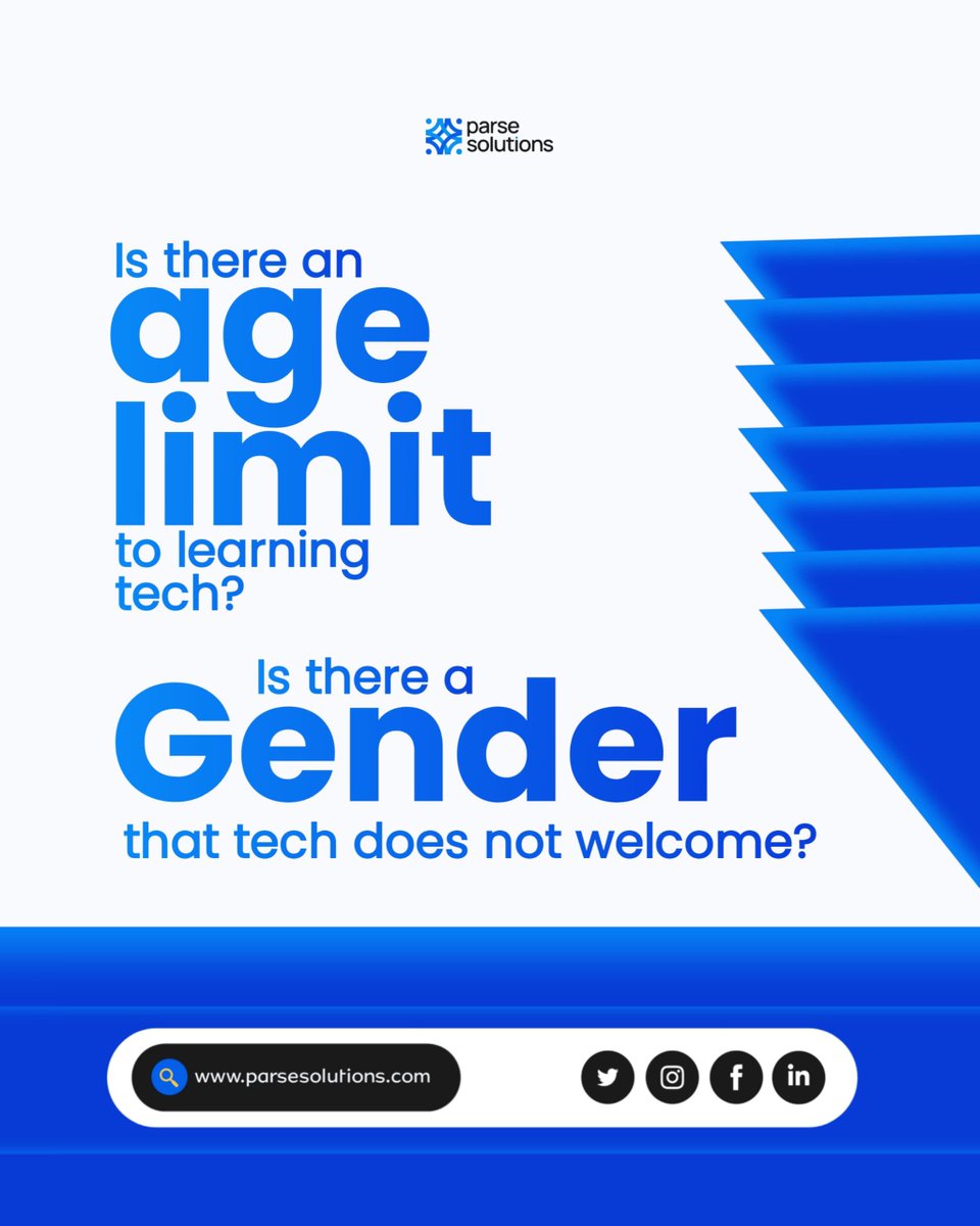 ParseSolutions's tweet image. Tech is for EVERYONE!
There’s no age too young, no age too old, and definitely no gender that tech does not welcome!🧑🏽‍💻👩🏽‍💻💙✨
.
.
.
.
.
#nolimit #techforeveryone #parsesolutions