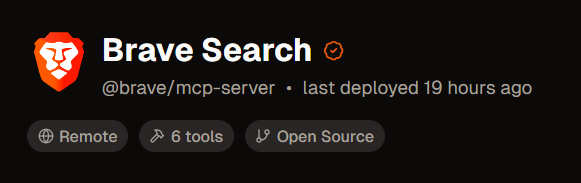 BraveSampson's tweet photo. Excited to have our official Brave Search MCP Server made available on @SmitheryDotAI. Huge thanks to @arjunkmrm and team for their assistance, and for building such an impressive platform and service.

Head over to https://t.co/8MsNACeakT and check out the hosted MCP server. You'll need a Brave Search API key, which you can get for free (2K queries per month) at https://t.co/gYsTzYQJZ1.