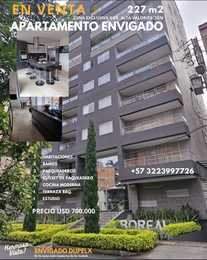 Apartamento de lujo disponible, es una belleza! En Envigado frente al centro comercial viva Medellín