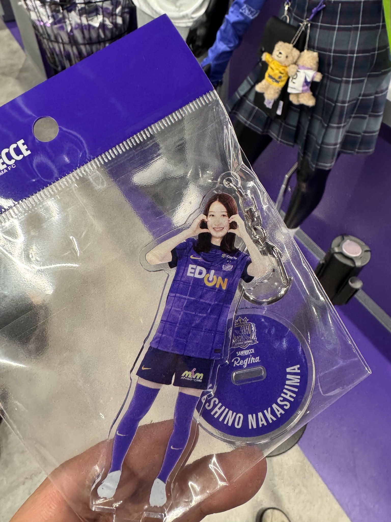 サンフレッチェ広島レジーナ　中嶋淑乃　アクリルトレカ　キーホルダー サンフレッチェ広島レジーナ 中嶋淑乃 アクリルキーホルダー
