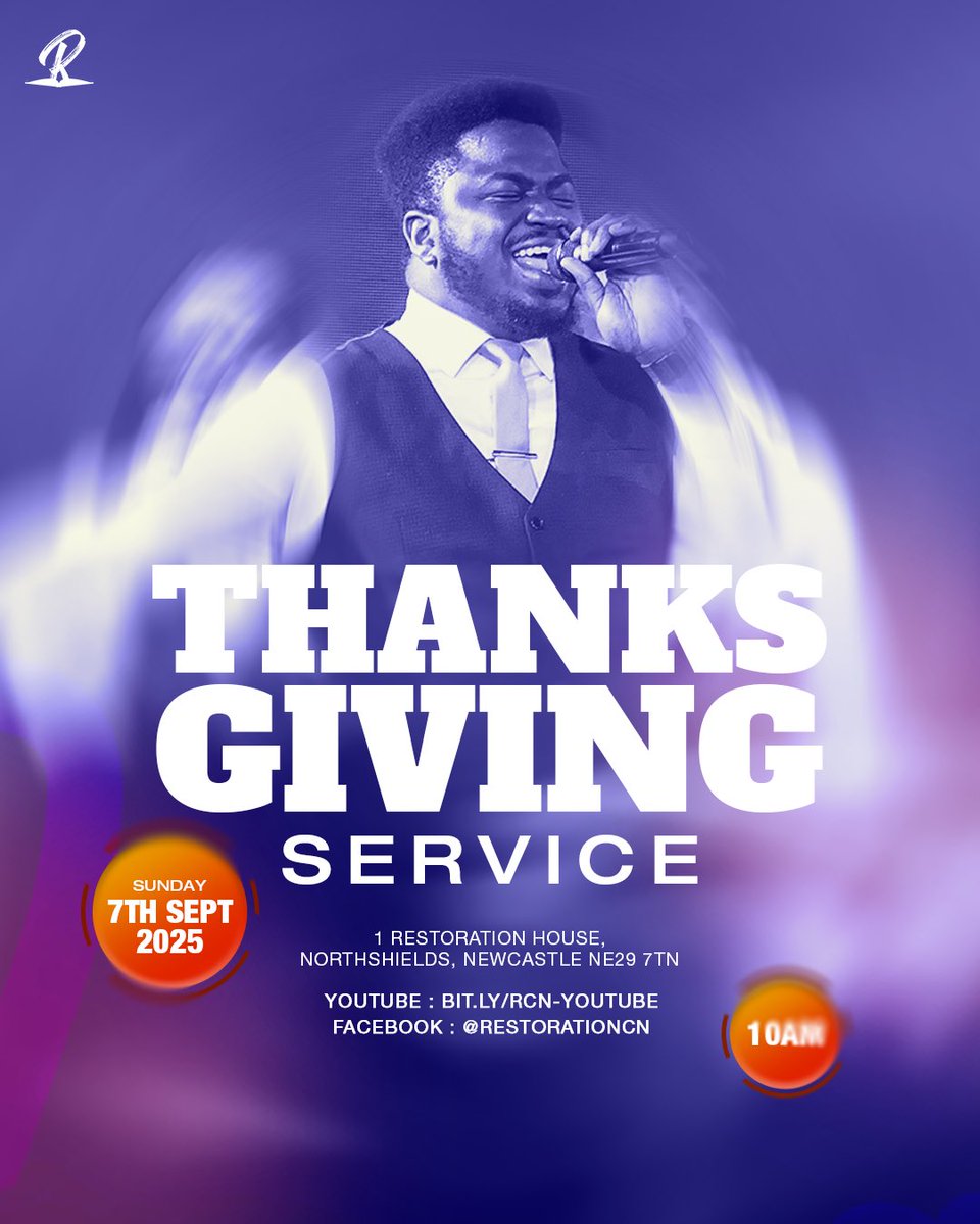 Get your dancing shoes and come gorgeously dressed because it is our September Thanksgiving Celebration tomorrow.

Time is 10am prompt.
Remember to invite friends and family.
.
.
#thanksgivingservice #rcnuk
