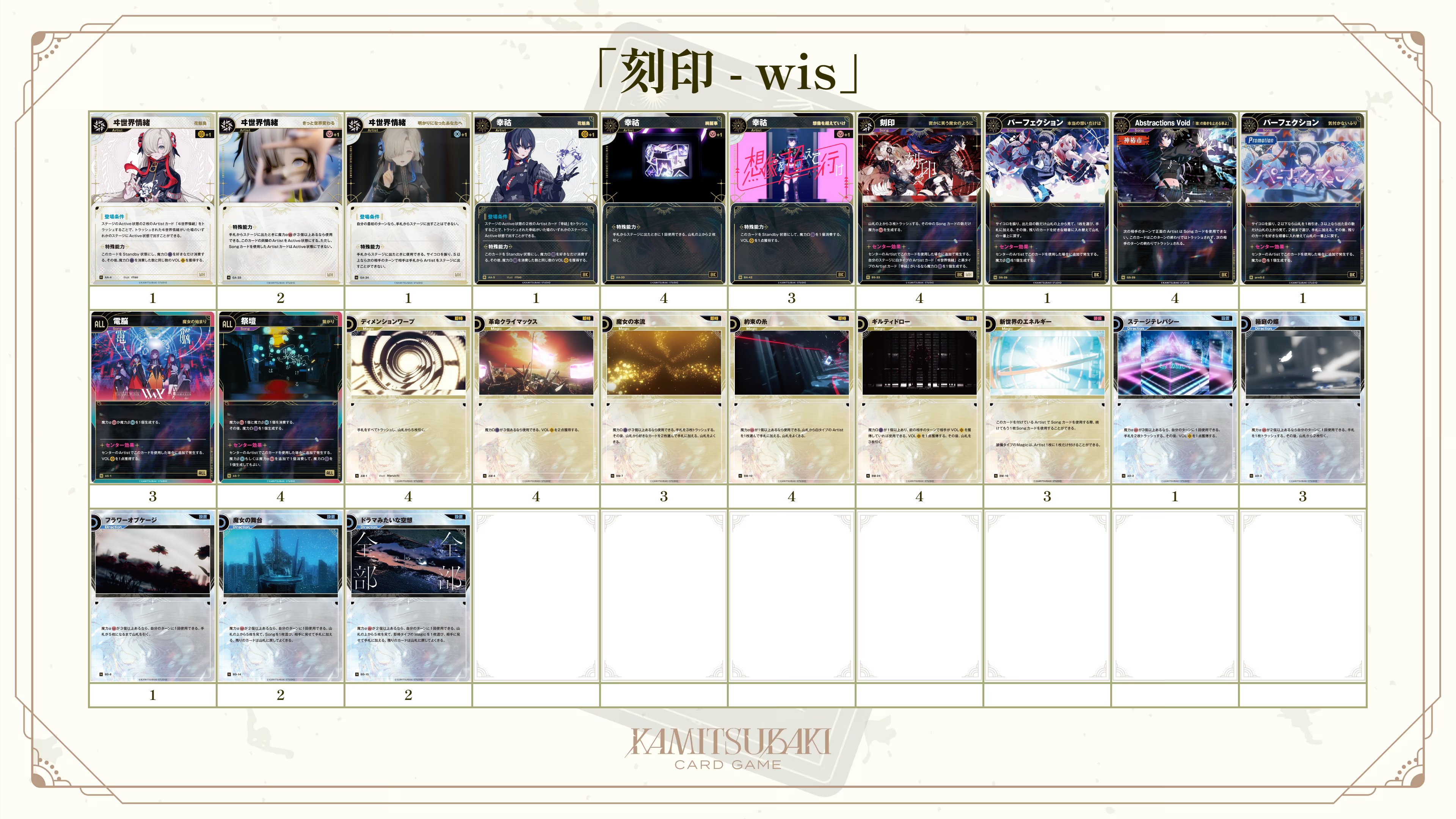 神椿 TCG XPERIENCE 1, 2 KAMITSUBAKI CARD GAME（神椿TCG） – FINDME STORE by THINKR