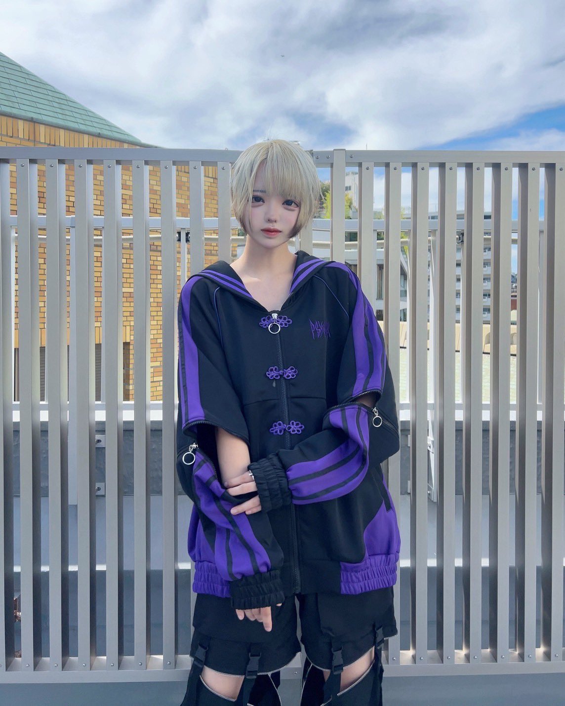 PSYNYXX×THICC 魔法陣ファーブルゾン　ストリート　地雷系 PSYNYXX×THICC 魔法陣ファーブルゾン ストリート 地雷系 | 韓国