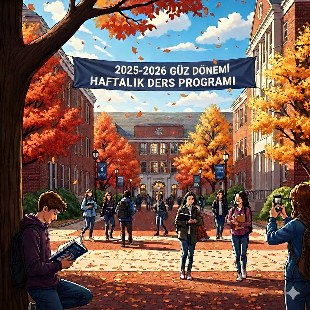 📢Yeni döneme başlıyoruz! 🎉

Tüm öğrencilerimize başarılar dilerken 2025-2026 Güz Dönemi Haftalık Ders Programımızı da sizlerle paylaşmak isteriz. 
tarih.klu.edu.tr/Sayfalar/38754…