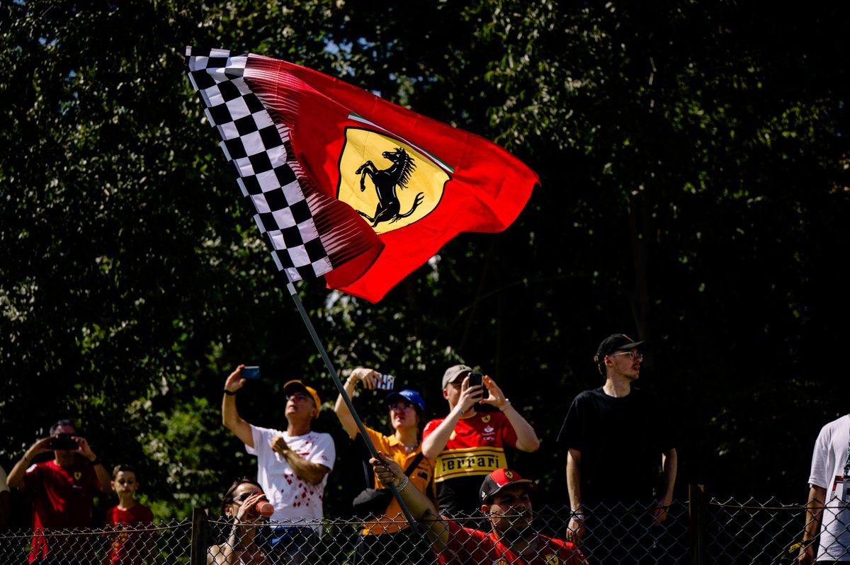 ScuderiaFerrari's tweet image. We see you, Tifosi 🫶🇮🇹