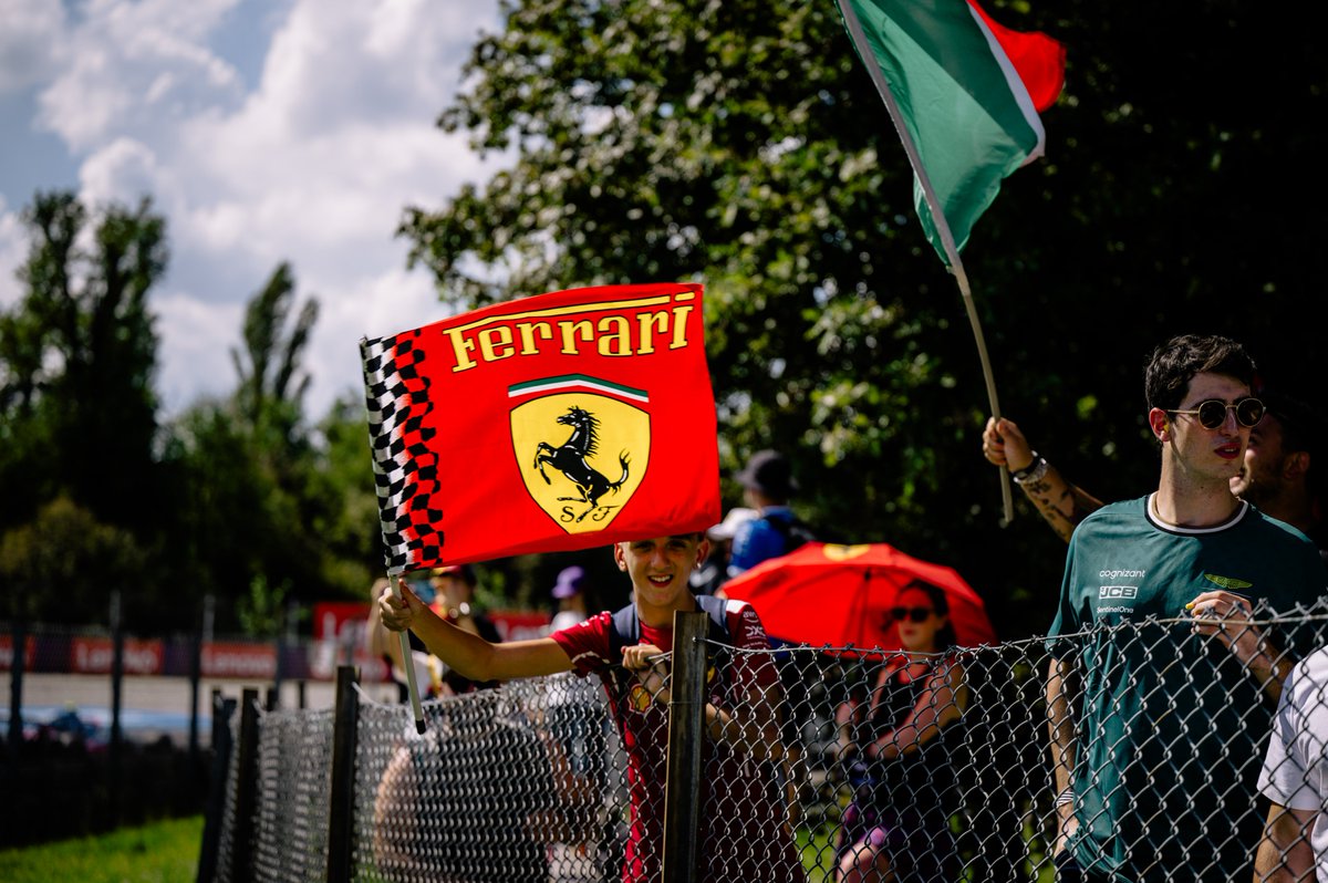ScuderiaFerrari's tweet image. We see you, Tifosi 🫶🇮🇹
