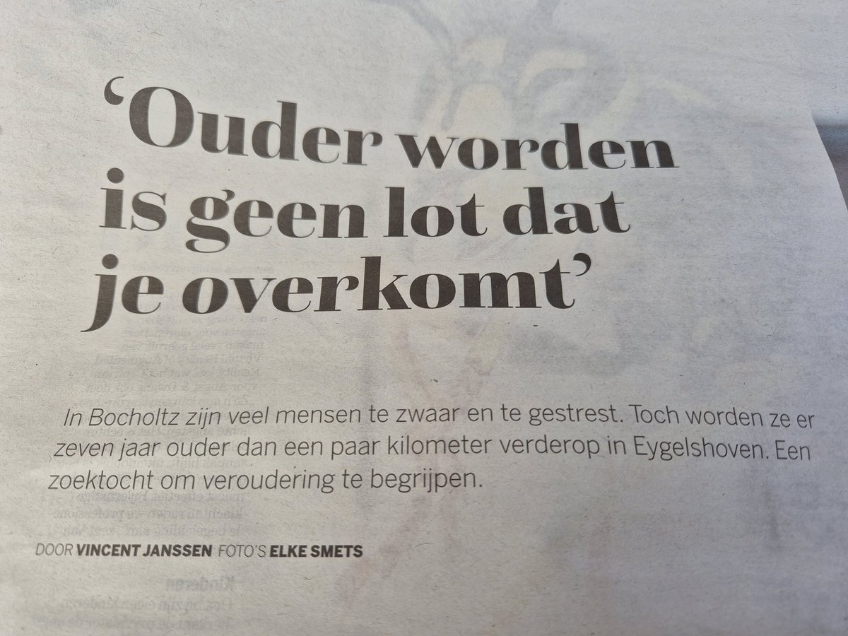 "Ouder worden is geen lot dat je overkomt" artikel in de Limburger. 
*Als je het hebt over gezond ouder worden is het van belang om actief te blijven" #senioren #gezondoud