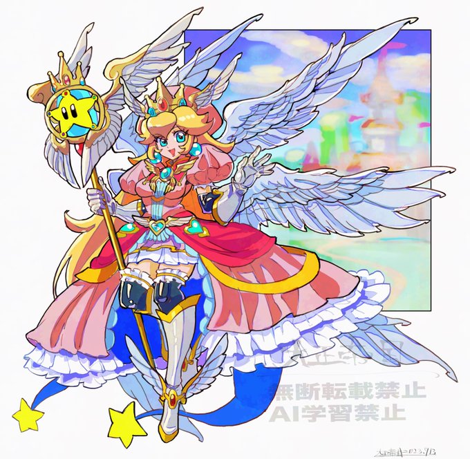 #見た人もなにか無言で羽根付の何かをあげる 