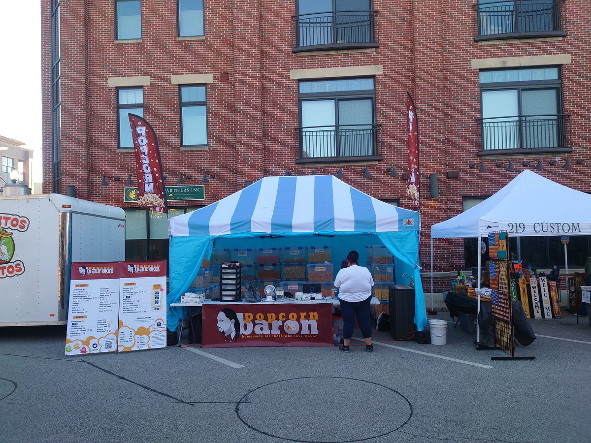 Good morning!  We are at the corner of lincolnway and Michigan for the annual Valparaiso popcorn fest!   Come thru we got most of the menu!!