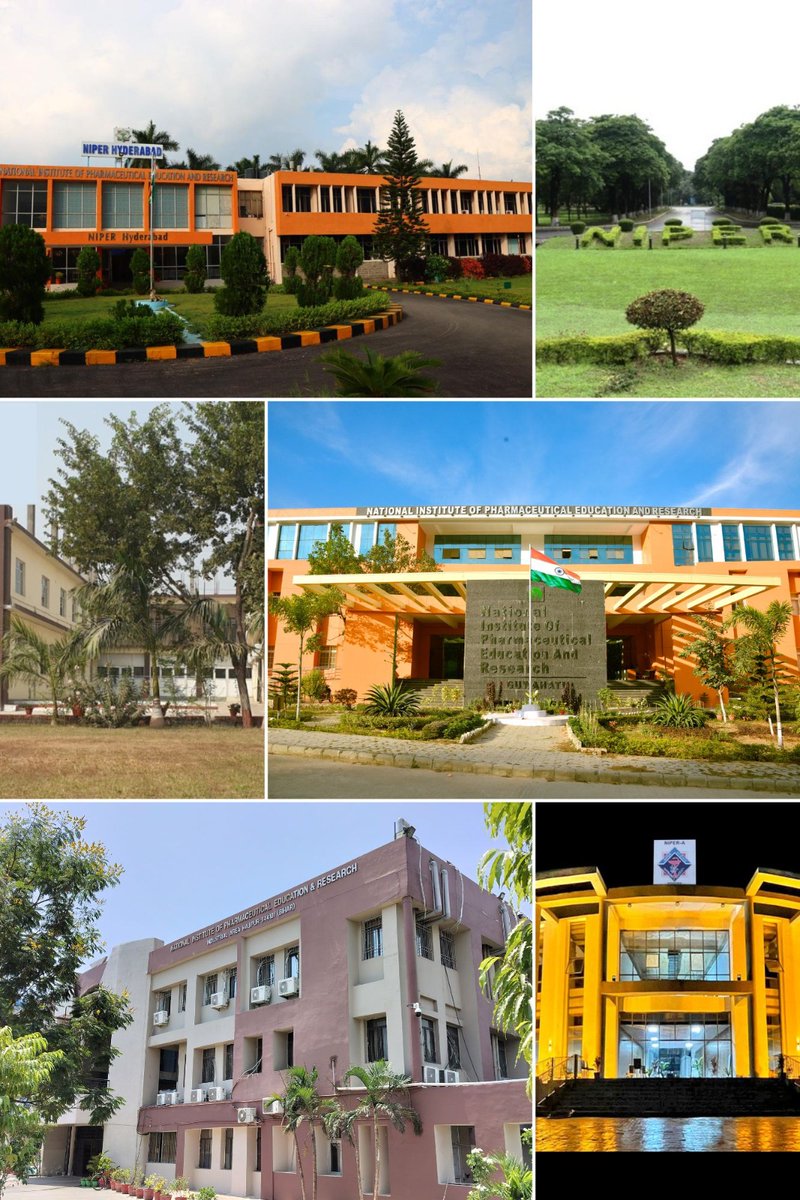 Excellence continues! 🎉 

All 7 NIPERs shine in #NIRF2025, securing spots in the Top 30 for #Pharmaceuticals Education.

Hyderabad (5), Mohali (9), Guwahati (12), Raebareli (17), Ahmedabad (21), Kolkata (29), Hajipur (30).
#BrandNIPER #NIRF2025