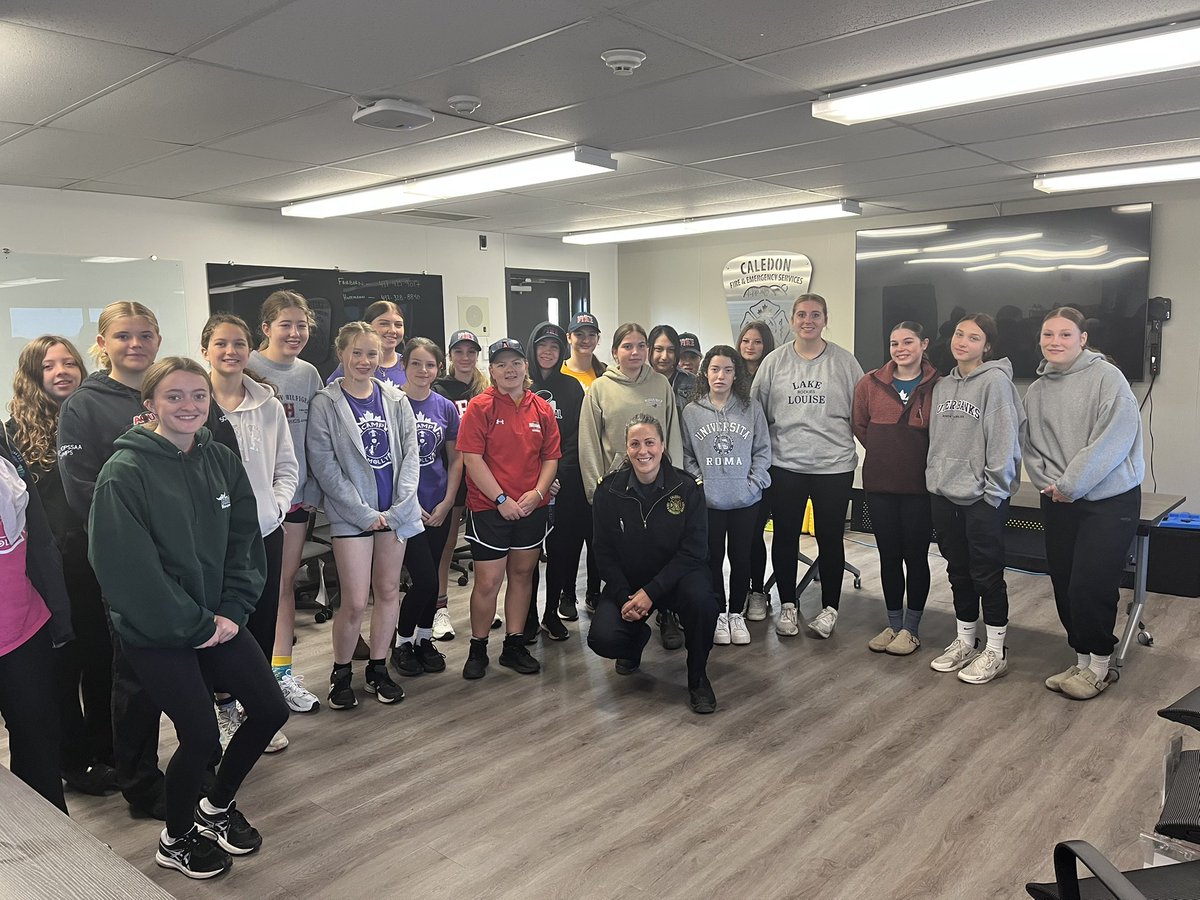 Camp Molly campers started their morning with inspiration!  DC Mandy Gould from Stn 305 (PC with Brampton Fire) shared her journey in firefighting. 
What an honour to hear from a true trailblazer — showing the next generation what leadership looks like.  #WomenInFire