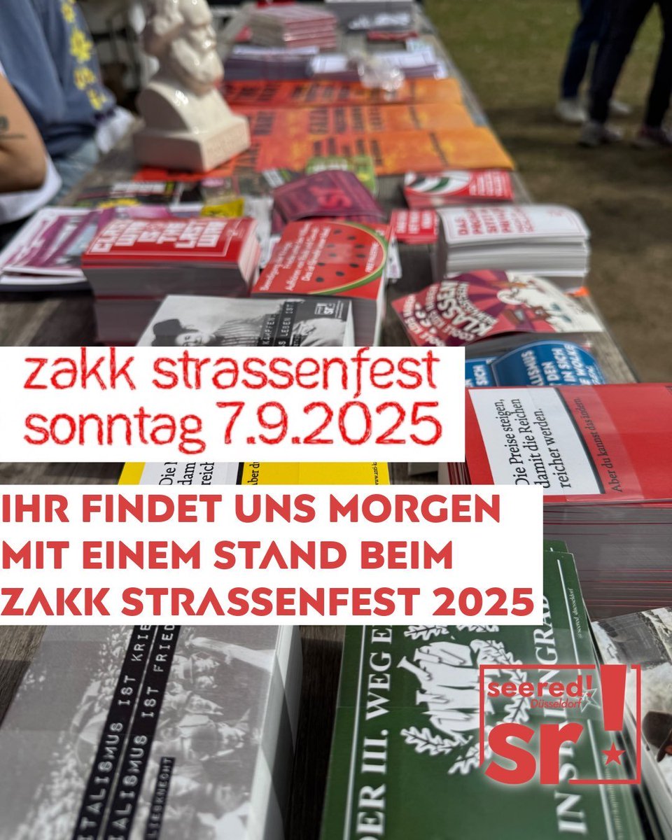 Morgen findet ihr uns ab 13 Uhr beim Straßenfest des zakk (Fichtenstraße, Düsseldorf) - wir haben jede Menge Sticker, Infos und unsere Beutel im Gepäck.