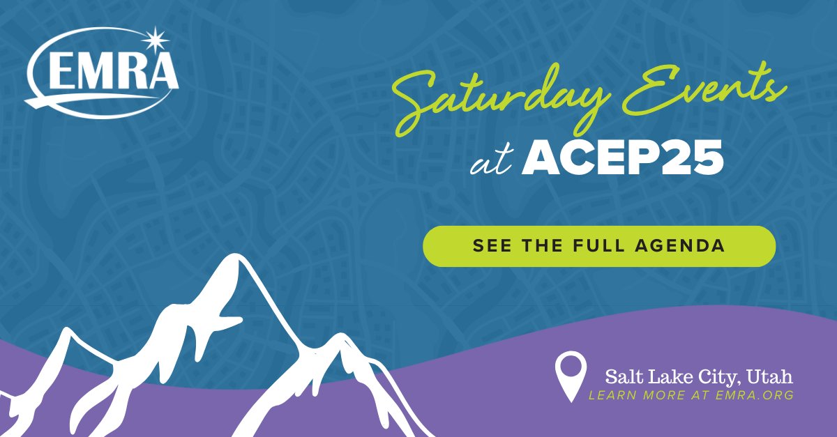 emresidents's tweet image. Don’t miss your chance to connect, learn &amp;amp; compete with #EMRA this week at #ACEP25! Here’s what’s happening today:
Medical Student Forum – 9 AM
Residency Program Fair – 3 PM
We've got LOTS more in store! See the full schedule here: emra.org/be-involved/ev…

#EMResident #FutureOfEM