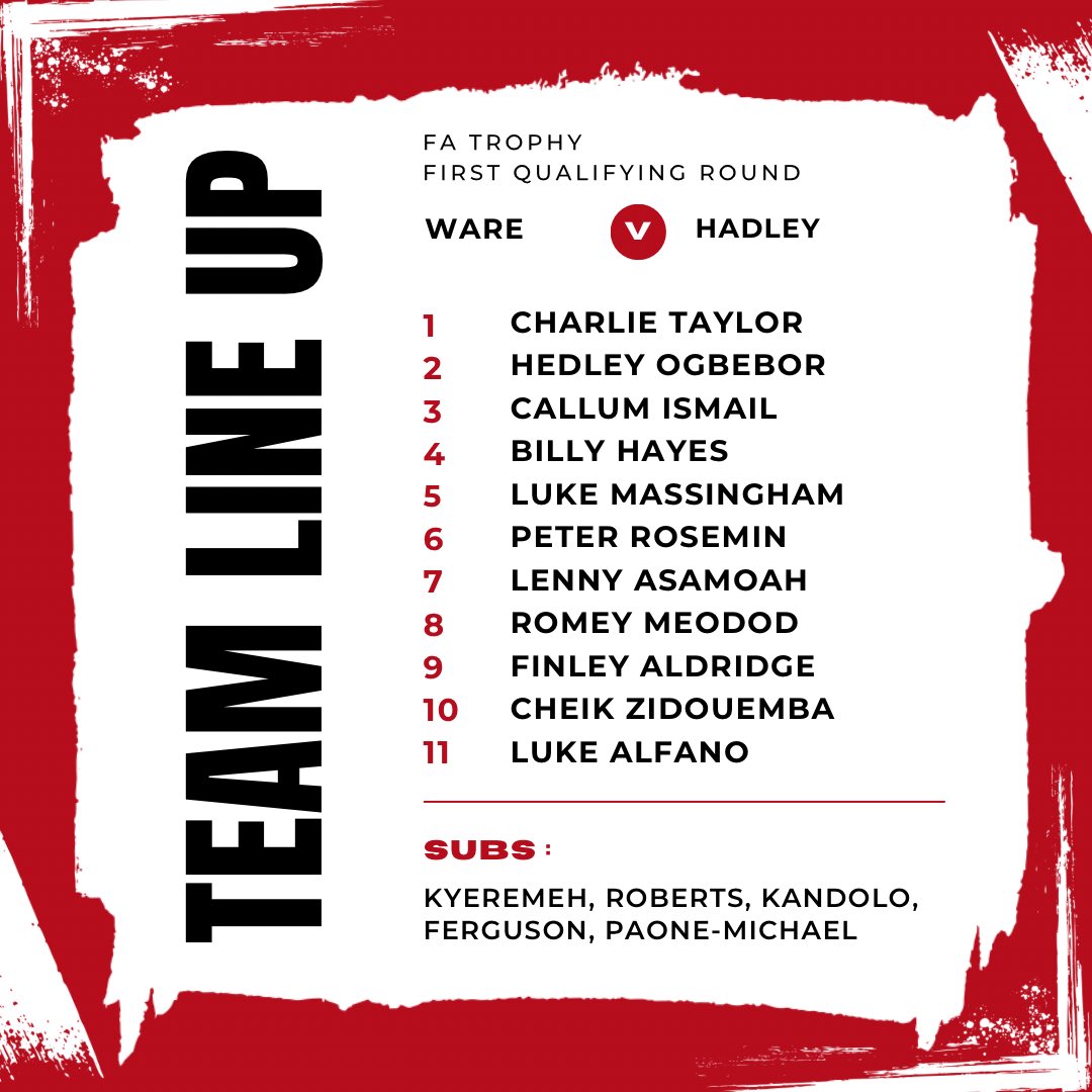 Todays FA Trophy lineup 👇