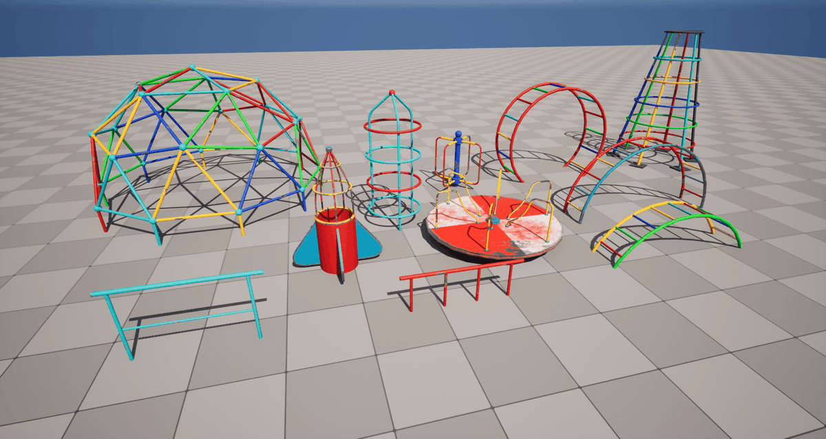 n3kded's tweet image. 🛝 Playground Pack 3 is now on @fab!
A colorful set of classic playground structures — including climbing frames, jungle gyms, slides, and carousels.

Fab: fab.com/listings/78334…
CGTrader: cgtrader.com/3d-models/exte…

 #3DAsset #Props #UnrealEngine #Unity3D #Gamedev #LevelDesign