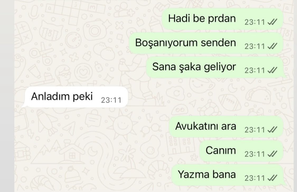 dümenden ayrılık tehdidi ettiğimiz çocuğun bizi başından atış