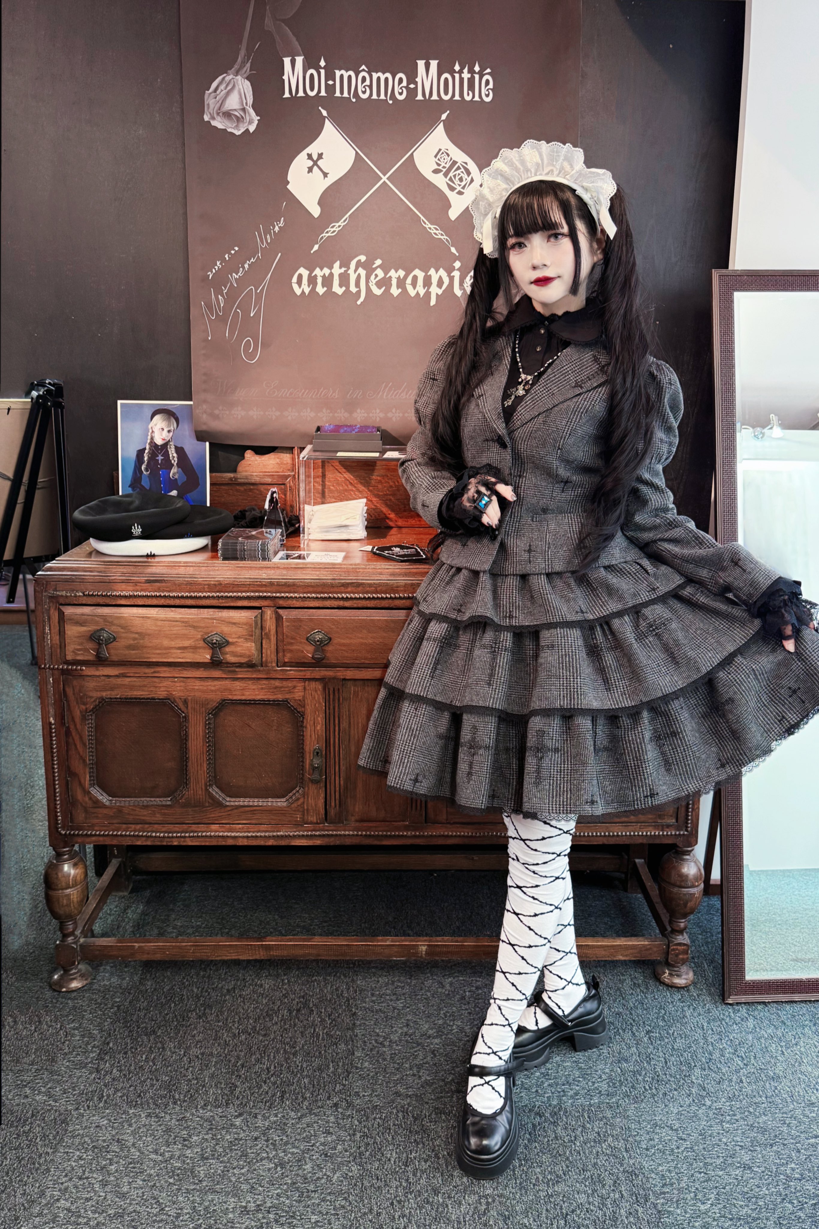 新品】Roseand Butterflyセレーネドレス黒Moitieモワティエ