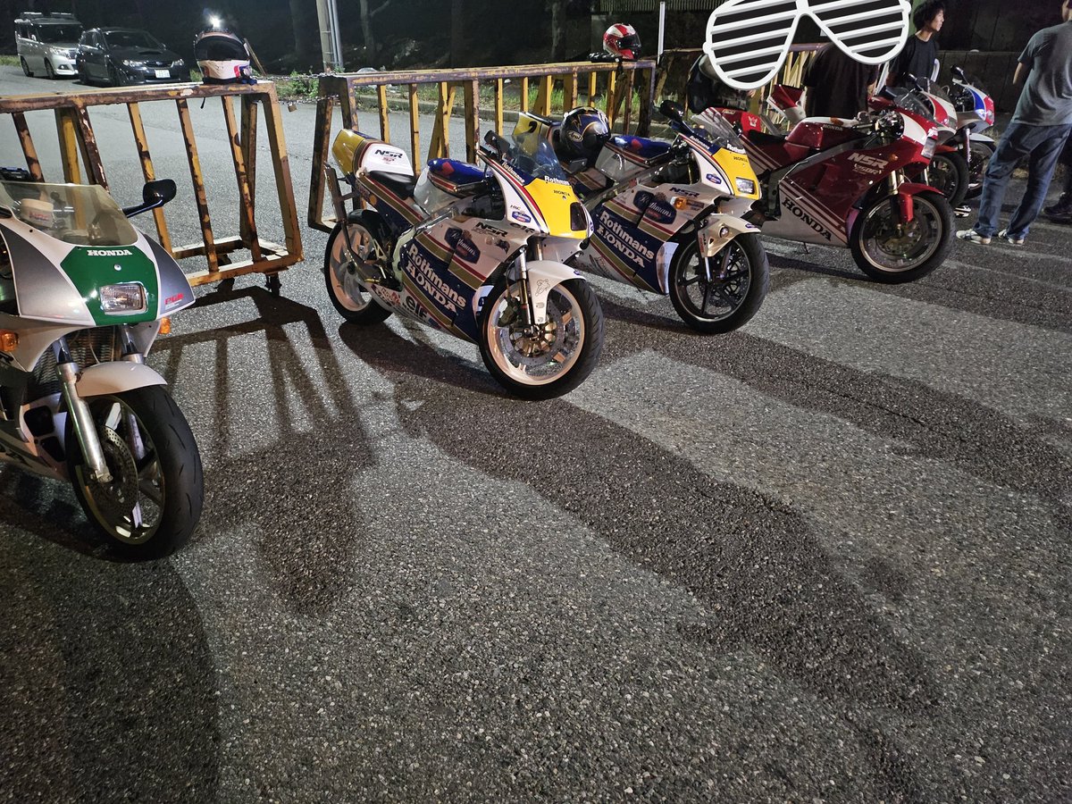 第一土曜日はODBにて夜会。
現在6台集まっまてます！
#mc28 #nsr250