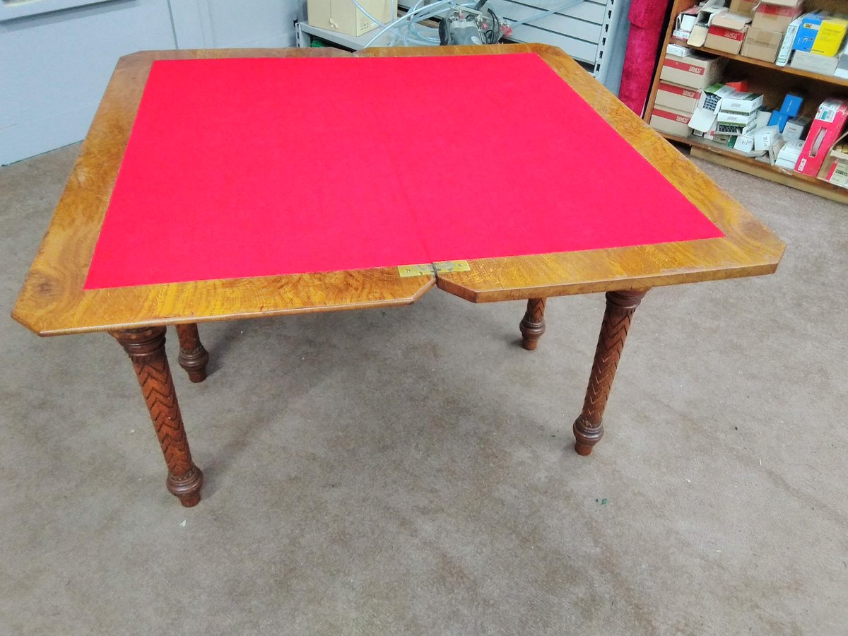 CraigHughes123's tweet image. Throwback to Series 14 Episode 15 of @SalvageHunters_  during which I worked on this lovely gaming table, I stripped off the old top and re-felted. 
#filming #television