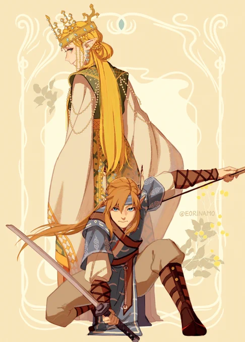 Queen Zelda &amp; Hwarang of Silla (Silla was a Korean kingdom that existed between 57 BCE– 935 CE) #BOTW #TOTK #Zelda