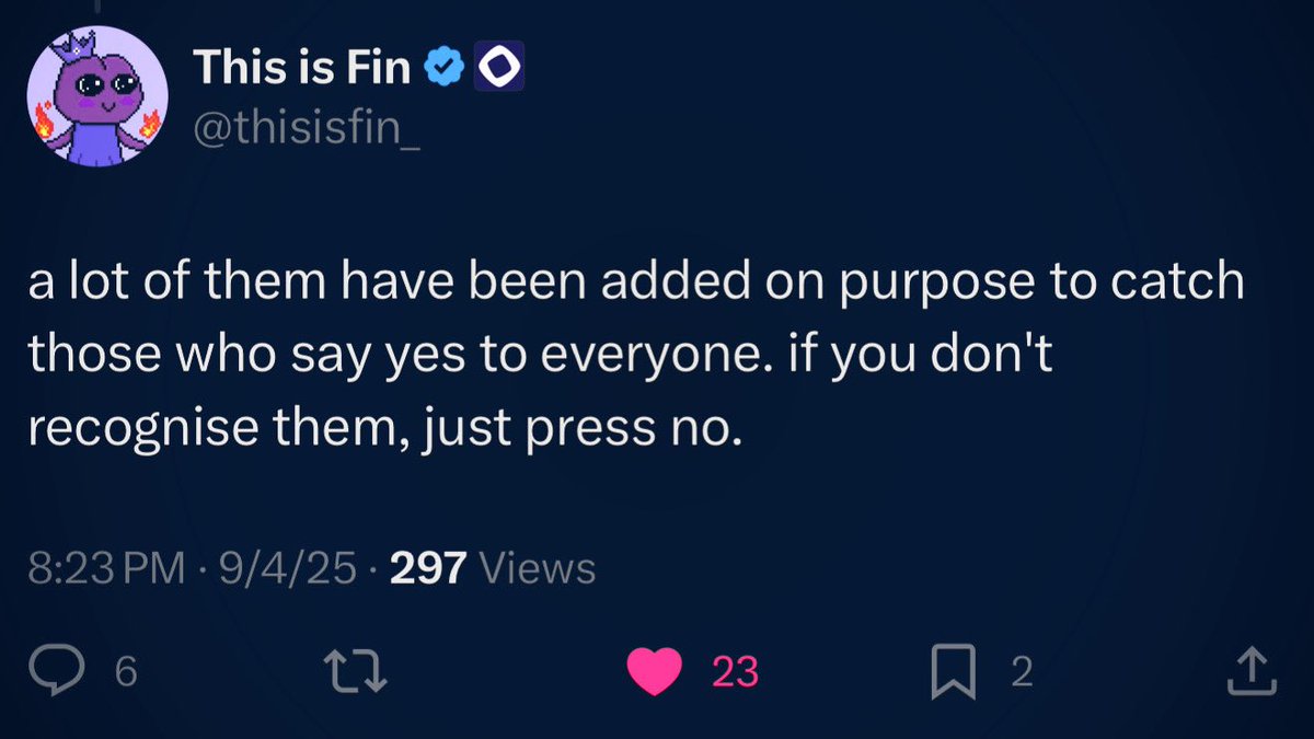 0xPeacefull's tweet image. 🚨 Warning : Don’t click just for fun. Everything will be checked.

If you don’t recognize the person, simply click &quot;NO&quot; and move on.

Tip : Always double-check the small details before clicking &quot;YES&quot;.
@monad #monadrecognizer